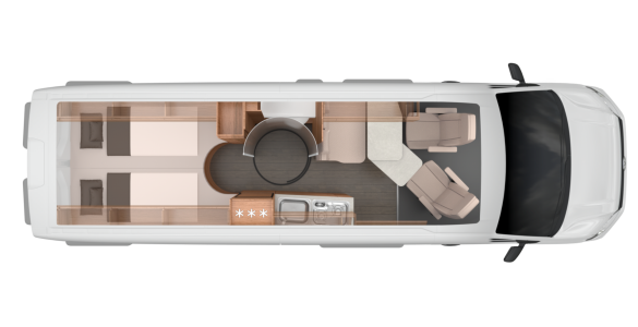 Knaus BoxDrive 680 ME - půdorys