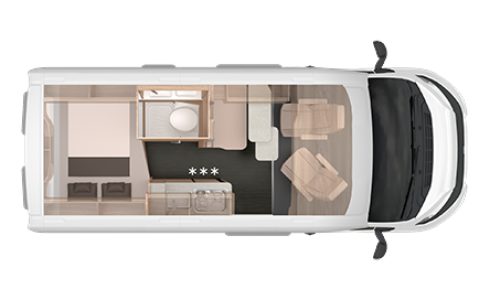 Knaus BoxLife PRO 540 ROAD - půdorys
