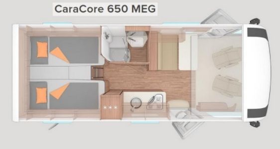 Weinsberg CaraCore 650 MEG - půdorys
