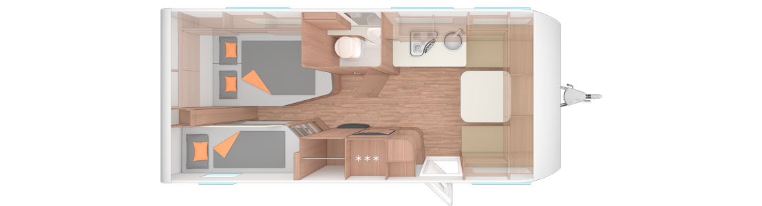WEINSBERG CARAONE 550 UK - půdorys