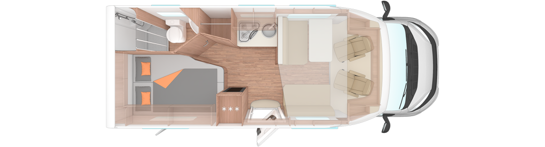Weinsberg CaraSuite 650 MF - půdorys