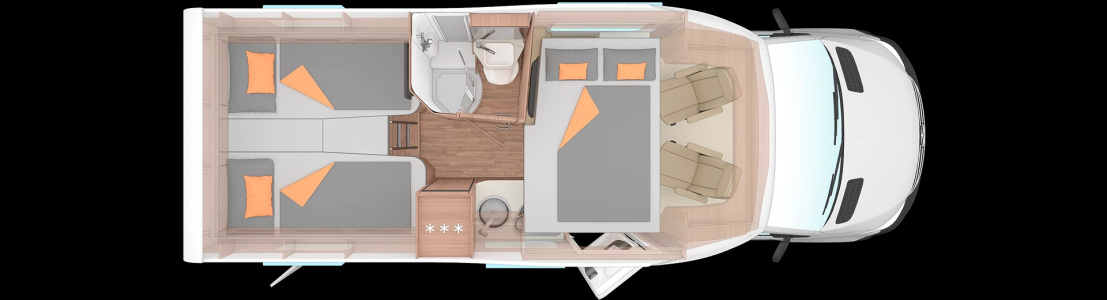 Weinsberg CaraCompact Suite PEPPER 640 MEG (26) - půdorys